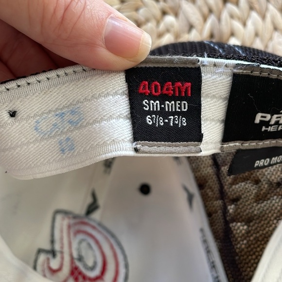 Atlanta Braves Cap Hat Fitted Pacifica Black and White Headwear with Red Accents - Picture 6 of 8